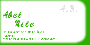 abel mile business card